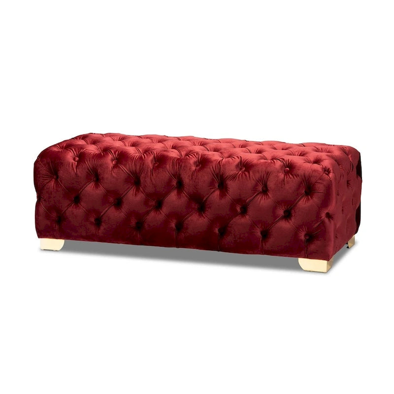 Banc ottoman en velours Gracewood Hollow Solanki