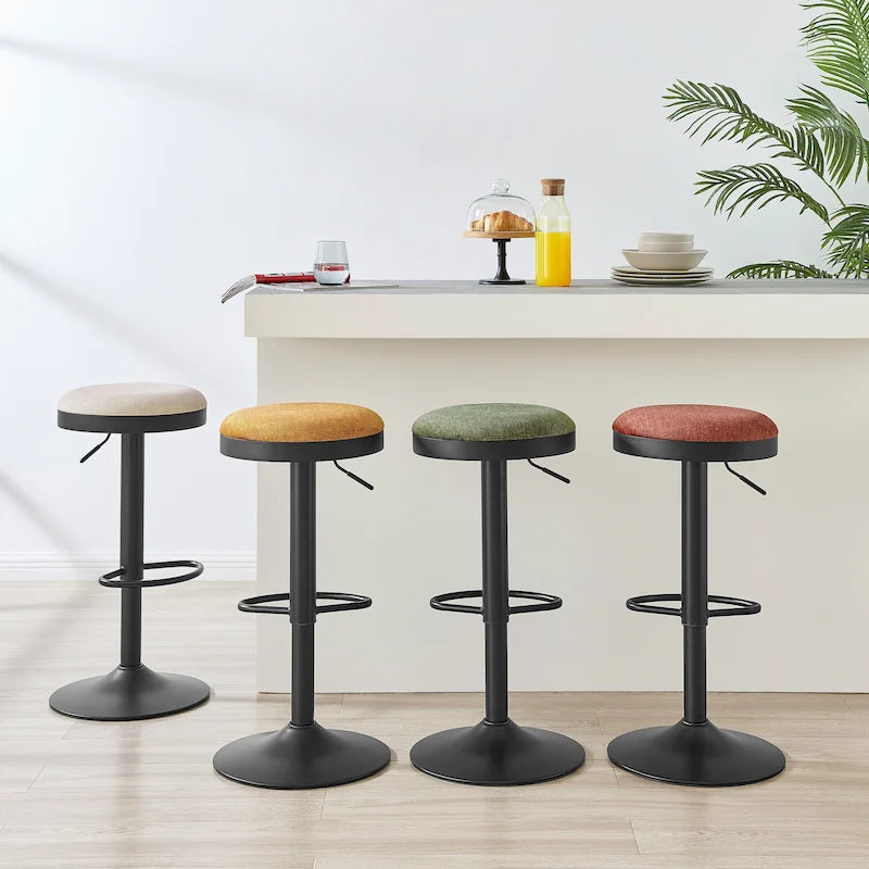 Tabouret de bar pivotant sans dossier Juno Gaslift, lot de 2