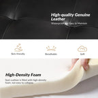 Fauteuil Elizabeth en cuir véritable du milieu du siècle par HULALA HOME