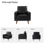 Fauteuil Elizabeth en cuir véritable du milieu du siècle par HULALA HOME