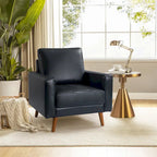 Fauteuil Elizabeth en cuir véritable du milieu du siècle par HULALA HOME