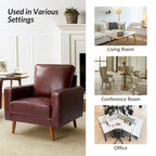 Fauteuil Elizabeth en cuir véritable du milieu du siècle par HULALA HOME
