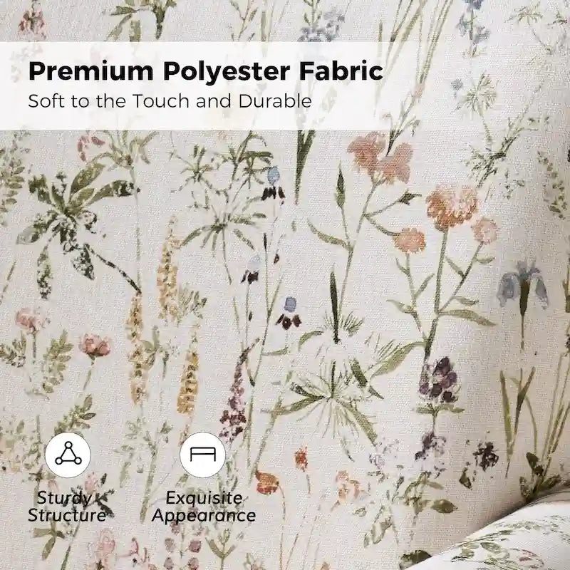 Fauteuil à bascule pivotant Georg en tissu confortable à motif floral avec accoudoirs arrondis, lot de 2, par HULALA HOME
