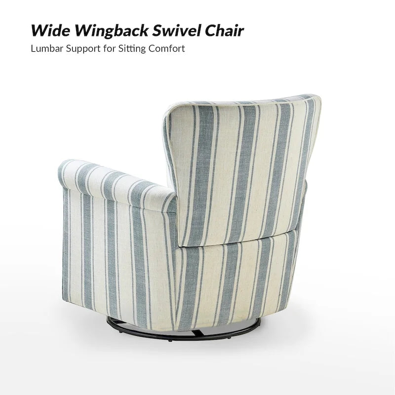 Fauteuil à bascule pivotant Georg en tissu confortable à motif floral avec accoudoirs arrondis, lot de 2, par HULALA HOME