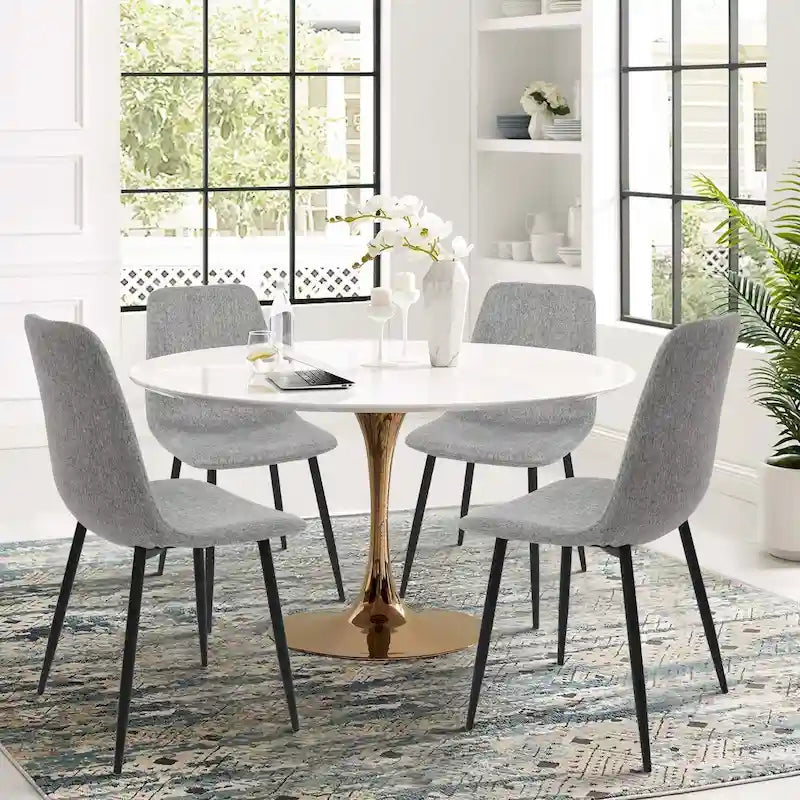 Modern Fabric Upholstered Dining Chairs (Set of 4) - 34x18x18