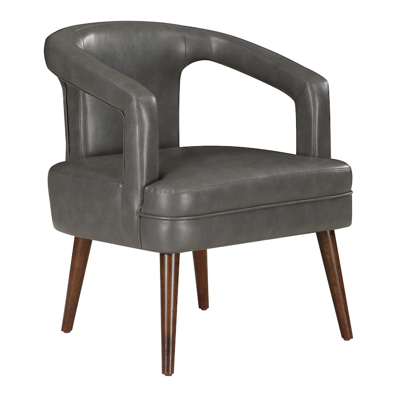 Mason Accent Reception Chair in Faux Leather