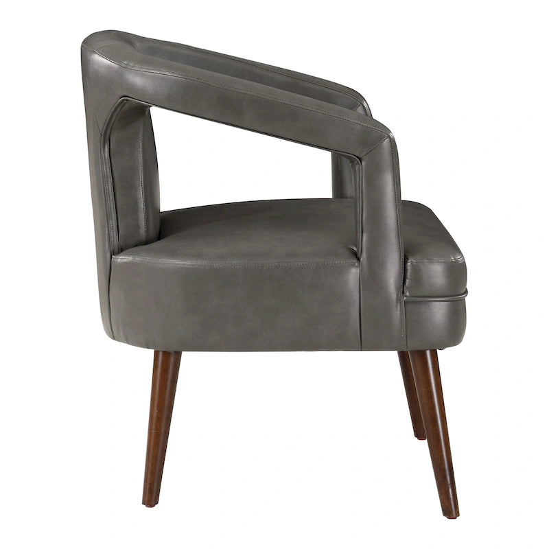 Mason Accent Reception Chair in Faux Leather