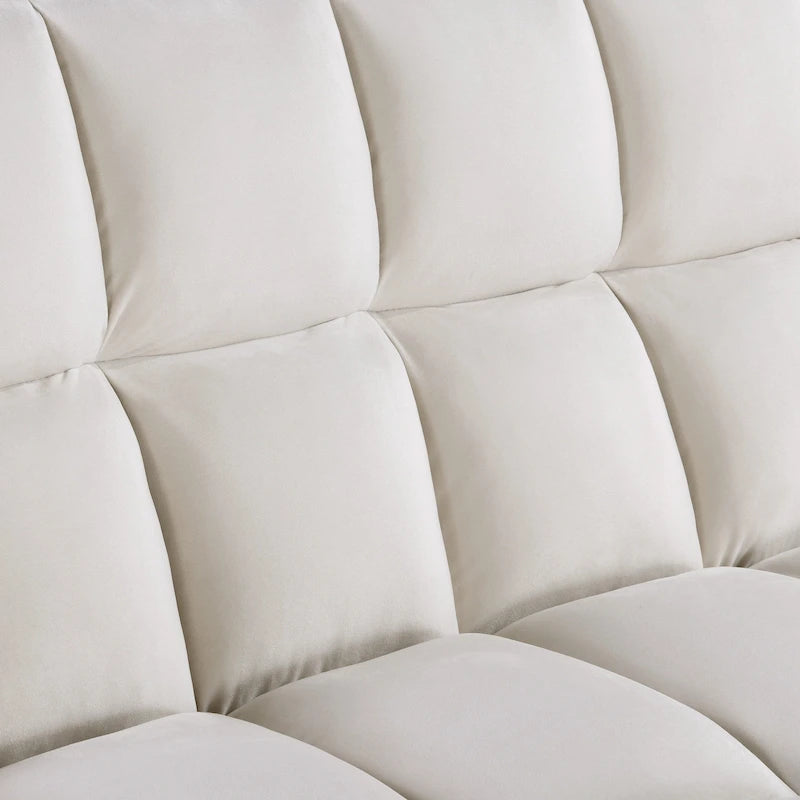 Canapé-lit convertible tufté à tiroir classique de 55 de largeur - 55L x 68P x 20H
