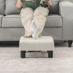 Adeco Ottoman Upholstered Fabric Footrest Pet Steps Dog Stair Stool