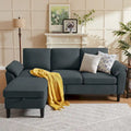 Jarenie 79.72 L Shaped Sofa with Storage Ottoman for Living Room