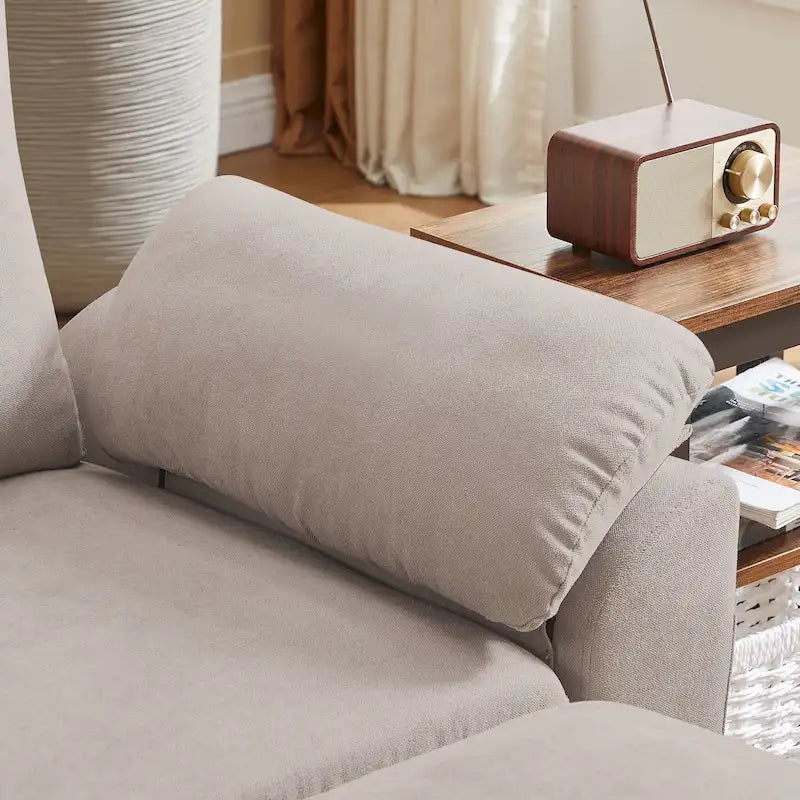 Jarenie 79.72 L Shaped Sofa with Storage Ottoman for Living Room