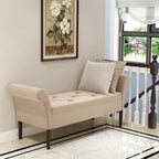 Banc de rangement ottoman avec accoudoirs, capitonné, pour chambre à coucher, entrée, repose-pieds avec grand espace de rangement