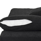 L-shape Linen Sectional Sofa Upholstered Sofa Multiple Cushions Couch with Storage Ottoman