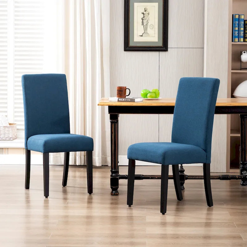 Chaise de salle à manger Grandview en tissu de lin capitonné - 38,6