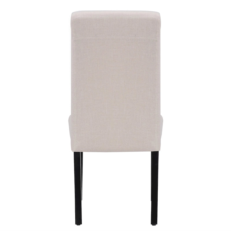 Chaise de salle à manger Grandview en tissu de lin capitonné - 38,6
