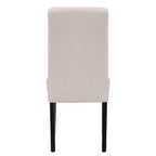 Chaise de salle à manger Grandview en tissu de lin capitonné - 38,6