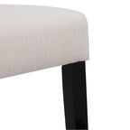 Chaise de salle à manger Grandview en tissu de lin capitonné - 38,6