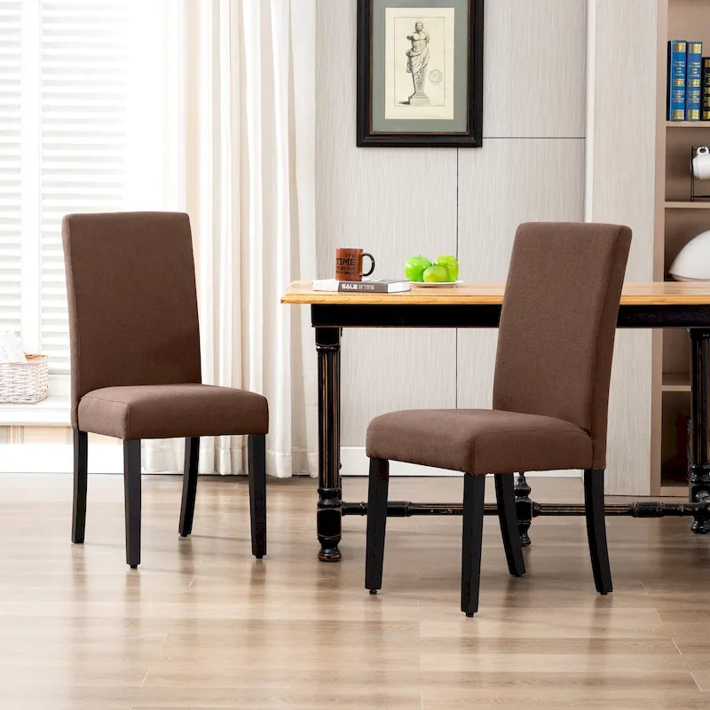 Chaise de salle à manger Grandview en tissu de lin capitonné - 38,6