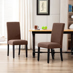 Chaise de salle à manger Grandview en tissu de lin capitonné - 38,6