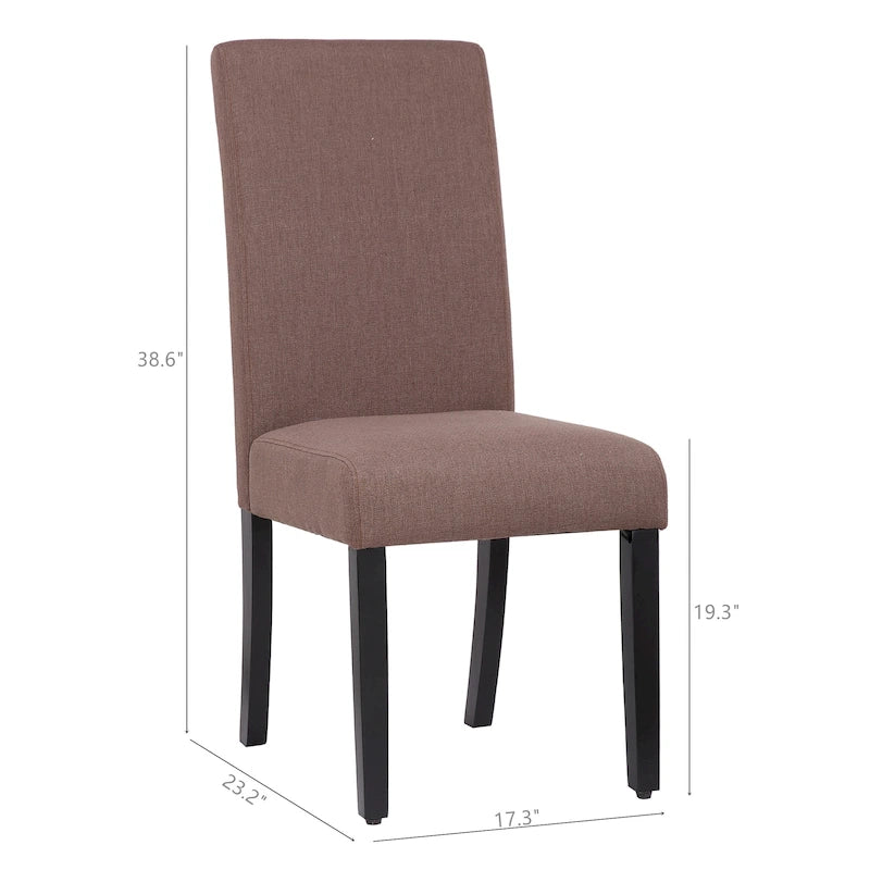 Chaise de salle à manger Grandview en tissu de lin capitonné - 38,6