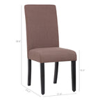 Chaise de salle à manger Grandview en tissu de lin capitonné - 38,6