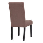 Chaise de salle à manger Grandview en tissu de lin capitonné - 38,6