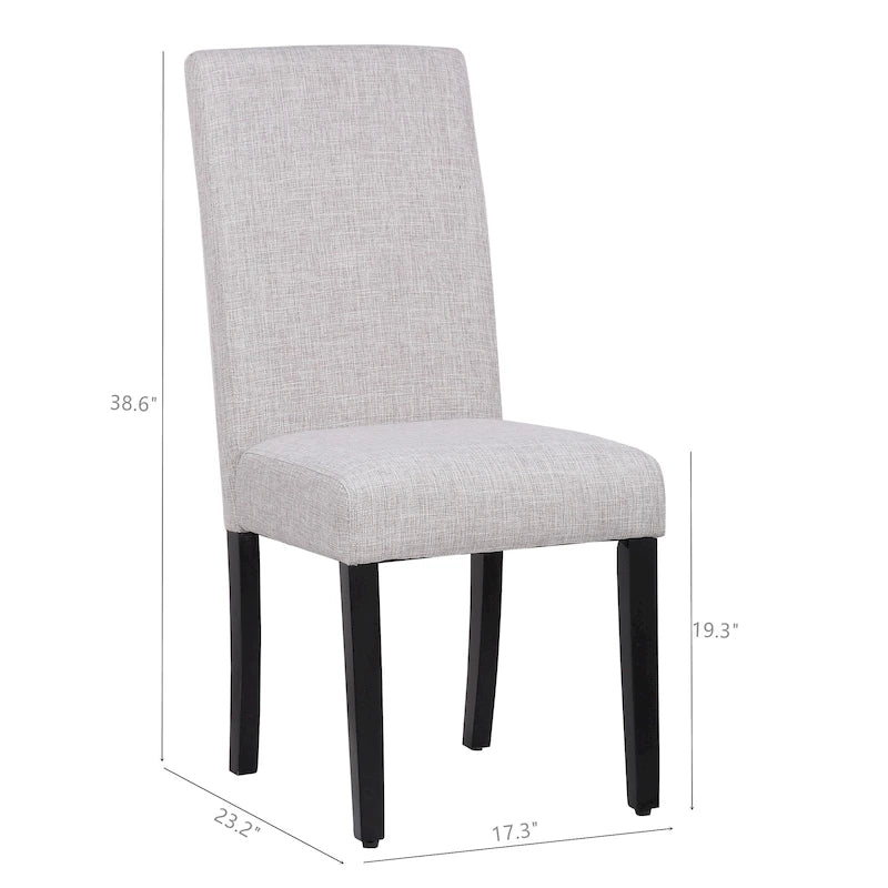 Chaise de salle à manger Grandview en tissu de lin capitonné - 38,6