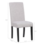 Chaise de salle à manger Grandview en tissu de lin capitonné - 38,6