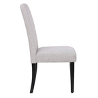 Chaise de salle à manger Grandview en tissu de lin capitonné - 38,6