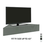 DH BASIC Transitional 47-inch 3-Shelf Corner Floating TV Stand by Denhour