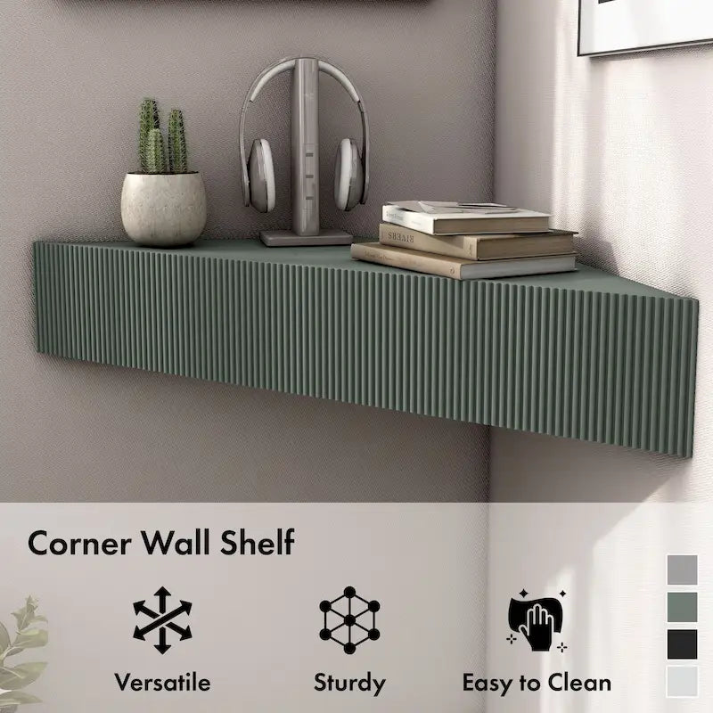 DH BASIC Transitional 47-inch 3-Shelf Corner Floating TV Stand by Denhour