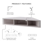 DH BASIC Transitional 47-inch 3-Shelf Corner Floating TV Stand by Denhour