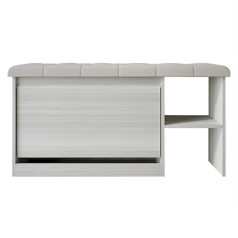 CraftPorch Multifunctional Flip-Drawer Storage Shoes Bench