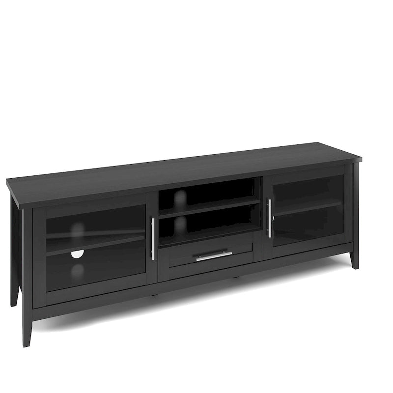 Mueble de TV con puertas de cristal para televisores de hasta 85"