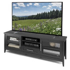 Mueble de TV con puertas de cristal para televisores de hasta 85"