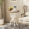 COZAYH Rustic Farmhouse End Table, Natural Top Side Table for Family, Dinning or Living Room, Handcrafted Finish, Modern