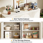 Modern Buffet Cabinet Sideboard with Storage - N/A