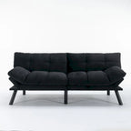 70.87 Futon Sofa Bed, Foam Foldable Couch Convertible Loveseat Sleeper Daybed with Adjustable Armrests for Small Space
