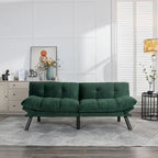 70.87 Futon Sofa Bed, Foam Foldable Couch Convertible Loveseat Sleeper Daybed with Adjustable Armrests for Small Space