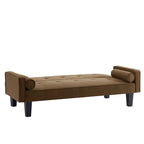 Linen Fabric Modern Convertible Sofa Bed with Removable Armrests