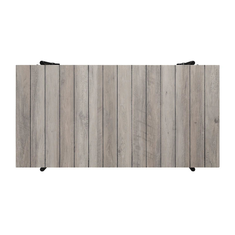 Table basse Hyssop Farmhouse de 47 po en acier à 1 étagère par Furniture of America