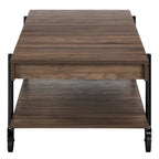 Table basse Hyssop Farmhouse de 47 po en acier à 1 étagère par Furniture of America