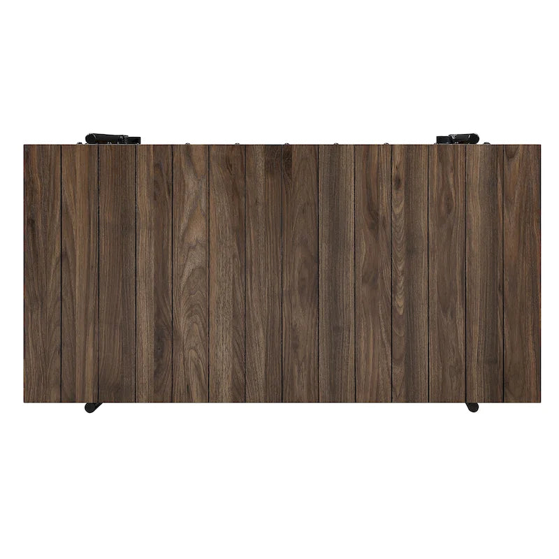 Table basse Hyssop Farmhouse de 47 po en acier à 1 étagère par Furniture of America