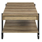 Table basse Hyssop Farmhouse de 47 po en acier à 1 étagère par Furniture of America