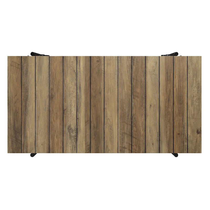 Table basse Hyssop Farmhouse de 47 po en acier à 1 étagère par Furniture of America