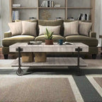 Table basse Hyssop Farmhouse de 47 po en acier à 1 étagère par Furniture of America