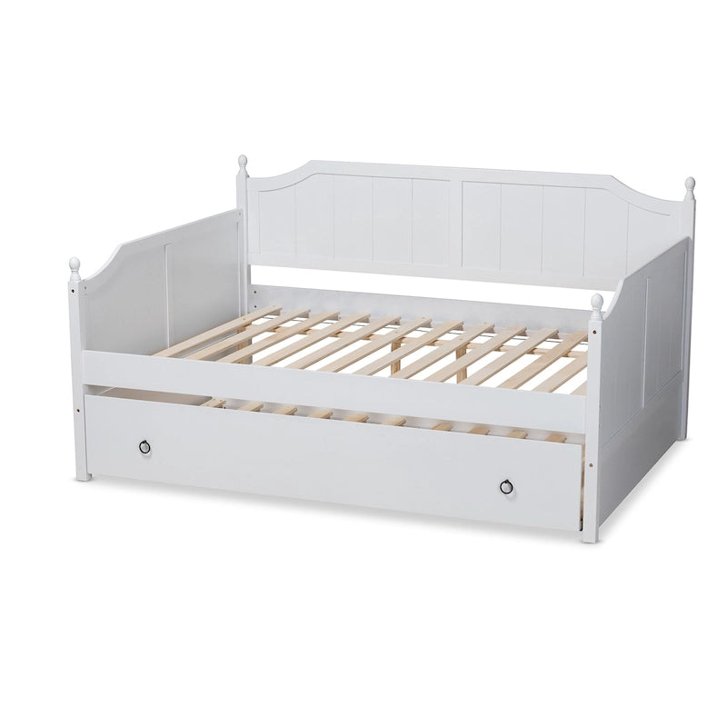 Millie Cottage Farmhouse Full Size Daybed with Twin Size Trundle