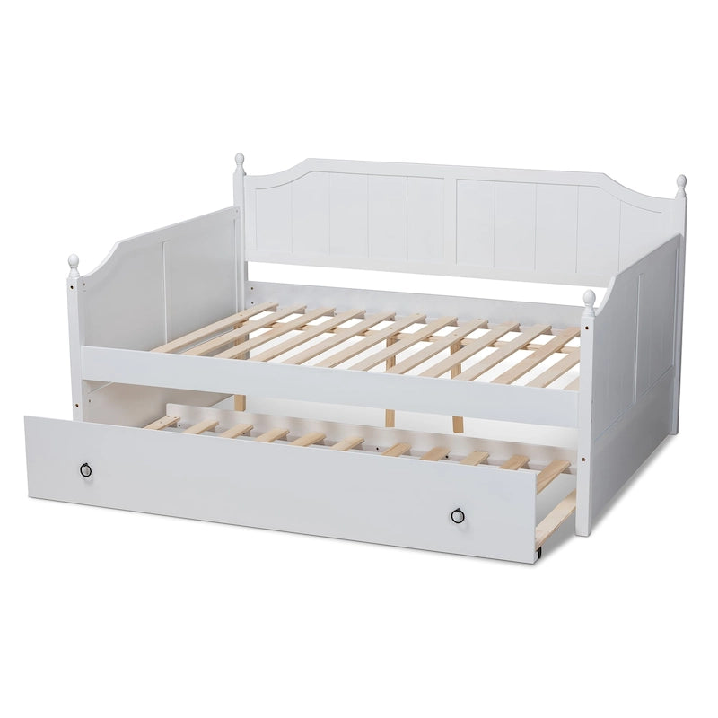 Millie Cottage Farmhouse Full Size Daybed with Twin Size Trundle