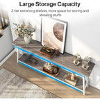 70.9 Inches Long Narrow Sofa Table Behind Couch for Entryway
