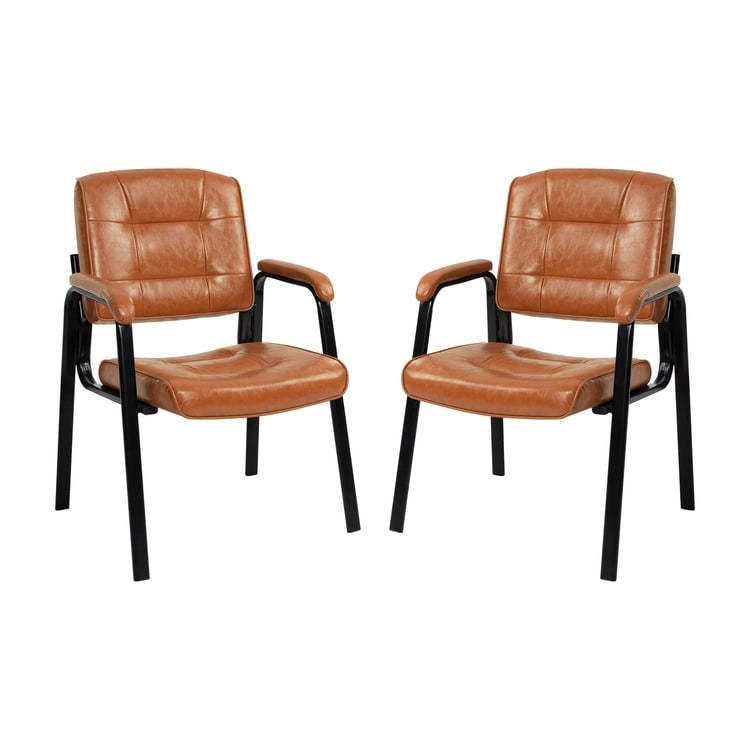 Premium Leather Executive Office Chairs with Padded Armrest